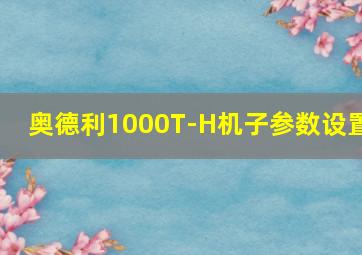 奥德利1000T-H机子参数设置