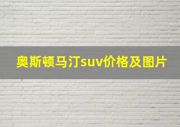 奥斯顿马汀suv价格及图片