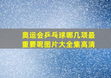 奥运会乒乓球哪几项最重要呢图片大全集高清