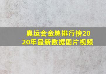 奥运会金牌排行榜2020年最新数据图片视频