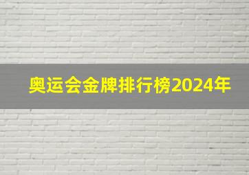 奥运会金牌排行榜2024年