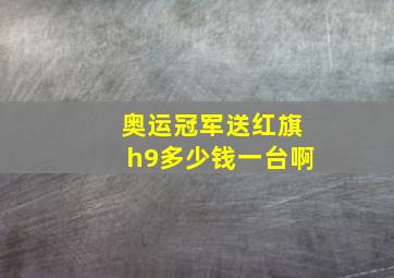 奥运冠军送红旗h9多少钱一台啊