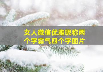 女人微信优雅昵称两个字霸气四个字图片