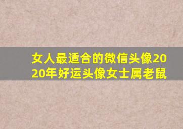 女人最适合的微信头像2020年好运头像女士属老鼠