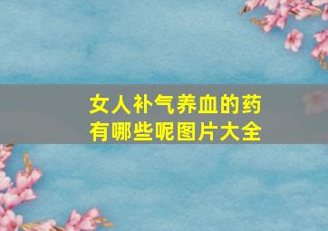 女人补气养血的药有哪些呢图片大全