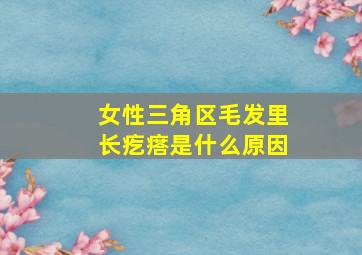 女性三角区毛发里长疙瘩是什么原因