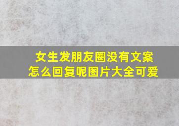 女生发朋友圈没有文案怎么回复呢图片大全可爱