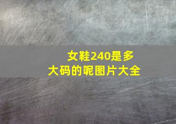 女鞋240是多大码的呢图片大全