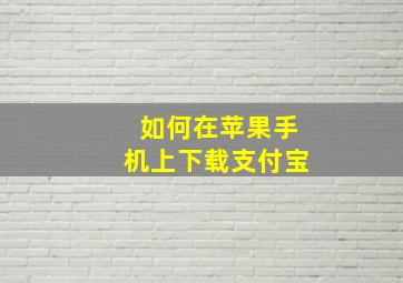 如何在苹果手机上下载支付宝