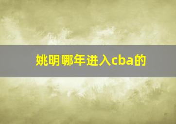 姚明哪年进入cba的