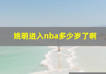 姚明进入nba多少岁了啊