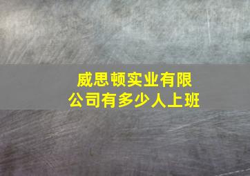 威思顿实业有限公司有多少人上班