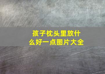 孩子枕头里放什么好一点图片大全