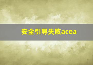 安全引导失败acea