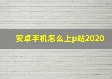 安卓手机怎么上p站2020