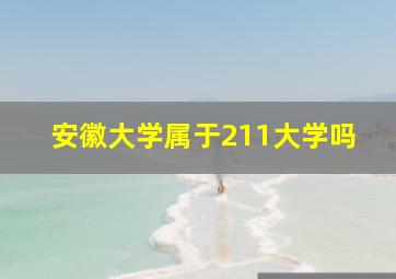 安徽大学属于211大学吗