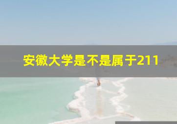 安徽大学是不是属于211