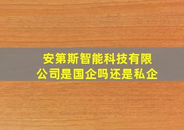 安第斯智能科技有限公司是国企吗还是私企