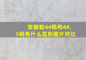 安踏鞋44码和44.5码有什么区别图片对比