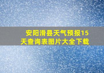 安阳滑县天气预报15天查询表图片大全下载