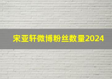 宋亚轩微博粉丝数量2024