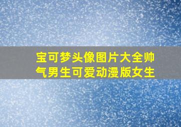 宝可梦头像图片大全帅气男生可爱动漫版女生