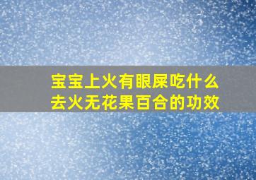 宝宝上火有眼屎吃什么去火无花果百合的功效