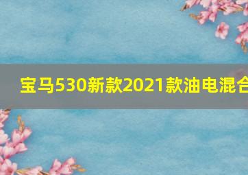 宝马530新款2021款油电混合