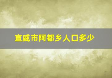 宣威市阿都乡人口多少