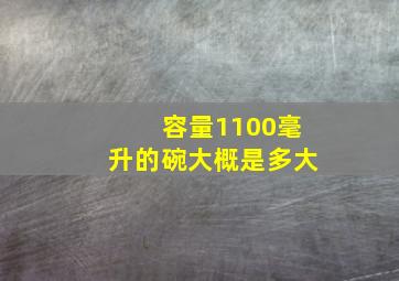 容量1100毫升的碗大概是多大