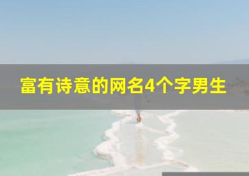 富有诗意的网名4个字男生