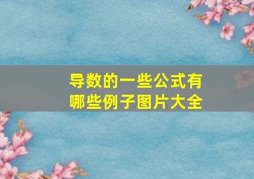 导数的一些公式有哪些例子图片大全