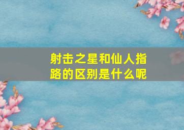 射击之星和仙人指路的区别是什么呢