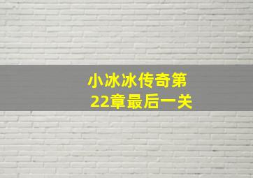 小冰冰传奇第22章最后一关