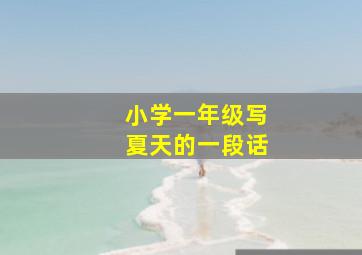 小学一年级写夏天的一段话