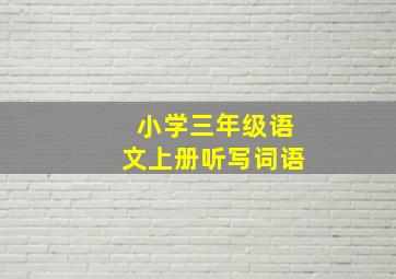 小学三年级语文上册听写词语