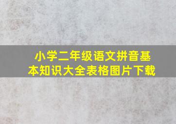 小学二年级语文拼音基本知识大全表格图片下载