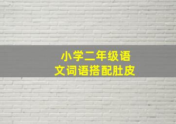 小学二年级语文词语搭配肚皮