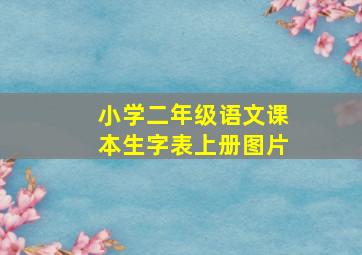 小学二年级语文课本生字表上册图片