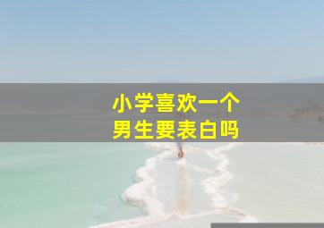 小学喜欢一个男生要表白吗