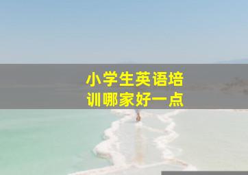 小学生英语培训哪家好一点