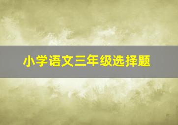 小学语文三年级选择题