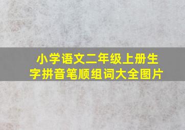 小学语文二年级上册生字拼音笔顺组词大全图片