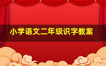 小学语文二年级识字教案