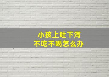 小孩上吐下泻不吃不喝怎么办