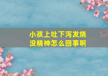 小孩上吐下泻发烧没精神怎么回事啊