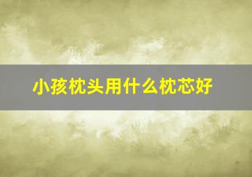 小孩枕头用什么枕芯好