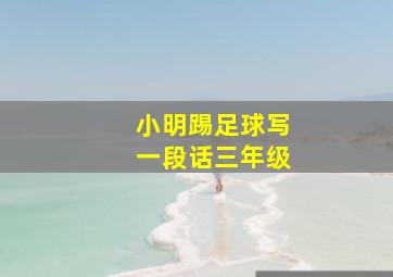 小明踢足球写一段话三年级