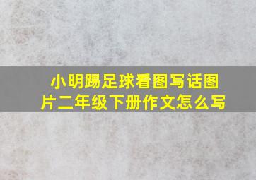 小明踢足球看图写话图片二年级下册作文怎么写