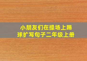 小朋友们在操场上踢球扩写句子二年级上册